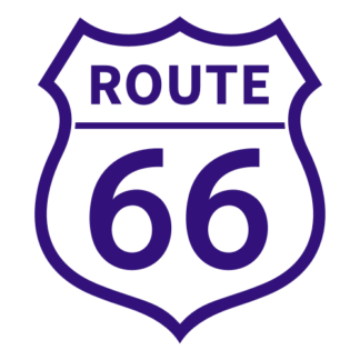 Route 66 Decal (Purple)